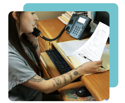 Medical Coding Student at work