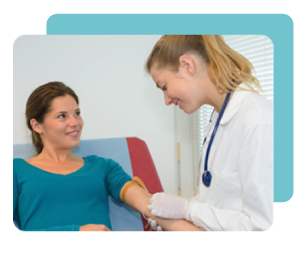 Phlebotomy Student at work